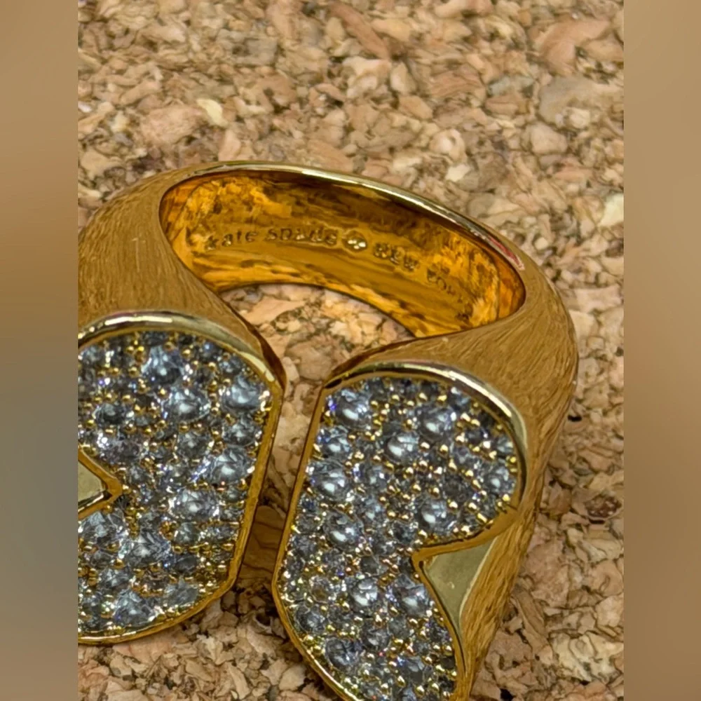 Kate Spade New York‎ Crystal Pave Butterfly Ring Size 7